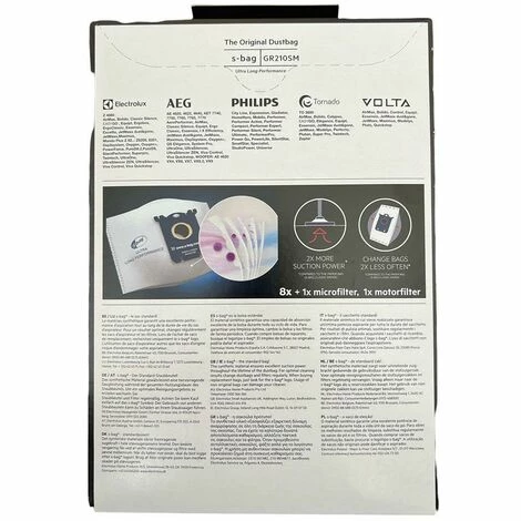 AEG Electrolux Staubsaugerbeutel GR210SM, s-bag Ultra long Performance, 8er Pack, 9001688366 Großhandel ???? AEG Electrolux Staubsaugerbeutel GR210SM, S-bag Ultra Long Performance, 8er Pack, 9001688366 ???? -AEG Shop 57715676 2